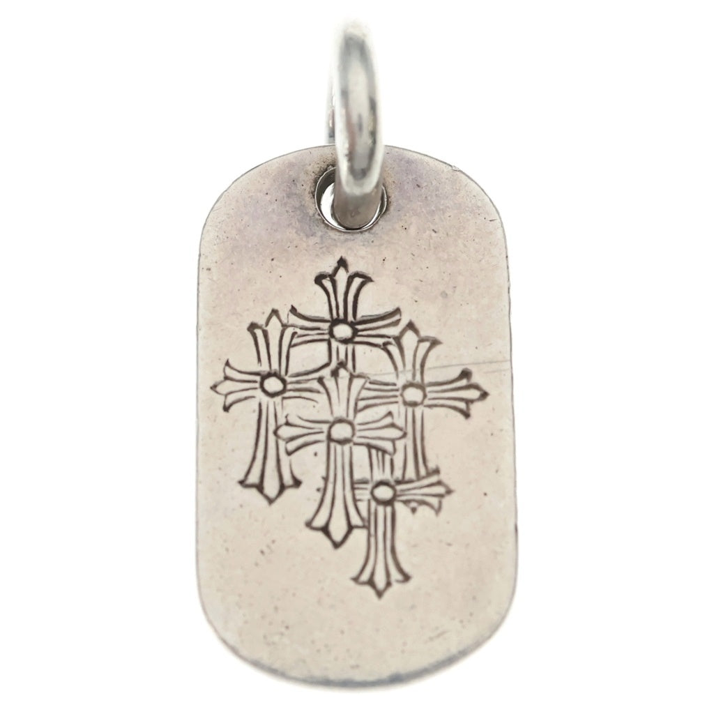 CHROME HEARTS(クロムハーツ) D TAG SML スモールドッグタグ セメタリーエングレイブオールド シルバーネックレストップ