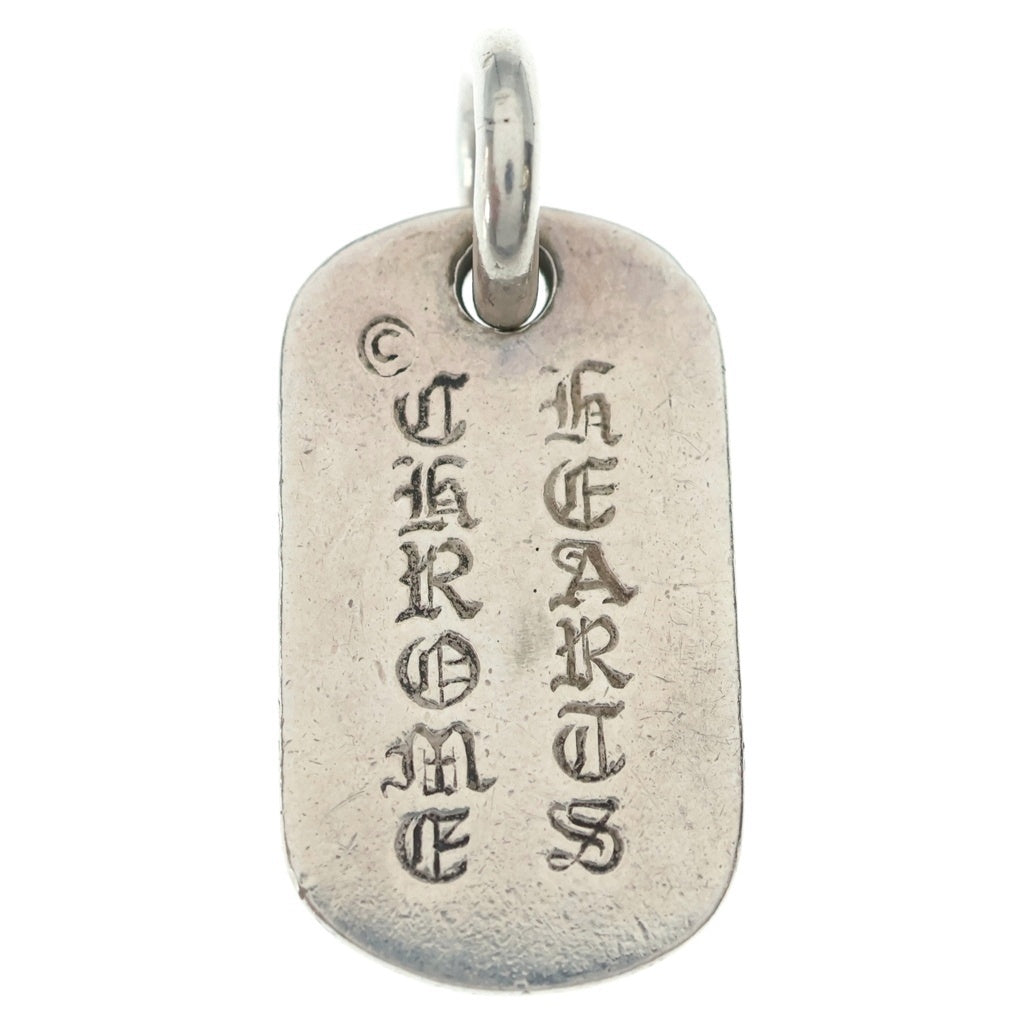 CHROME HEARTS(クロムハーツ) D TAG SML スモールドッグタグ セメタリーエングレイブオールド シルバーネックレストップ