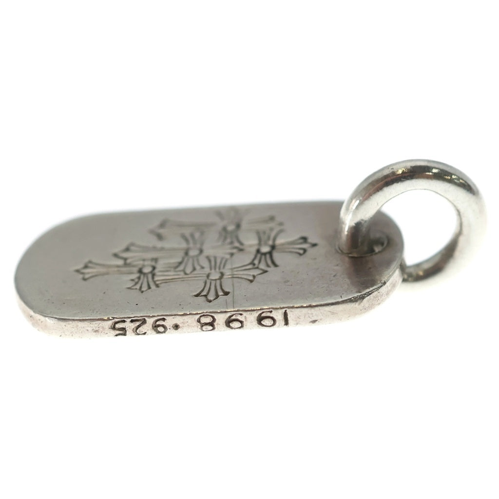 CHROME HEARTS(クロムハーツ) D TAG SML スモールドッグタグ セメタリーエングレイブオールド シルバーネックレストップ