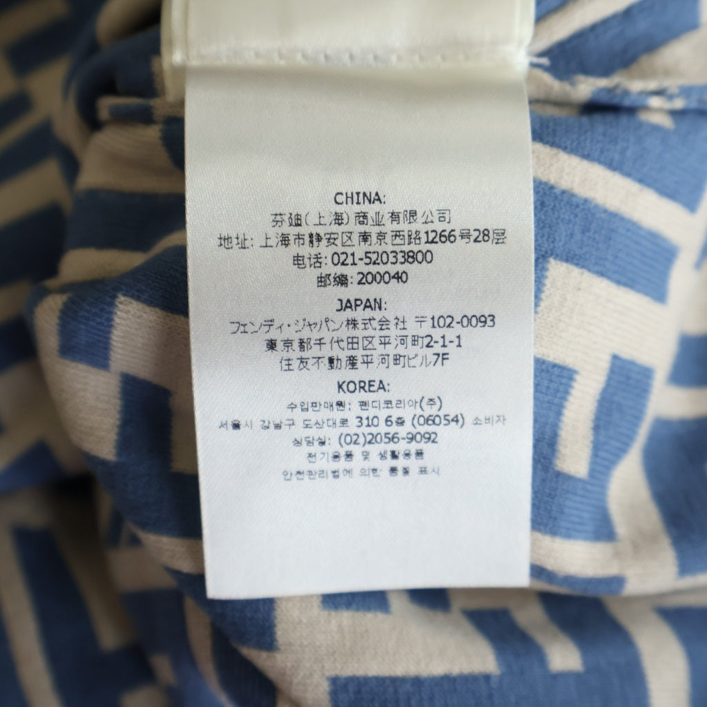 FENDI(フェンディ) 25SS ズッカ柄 ノースリーブ ワンピース ネイビー