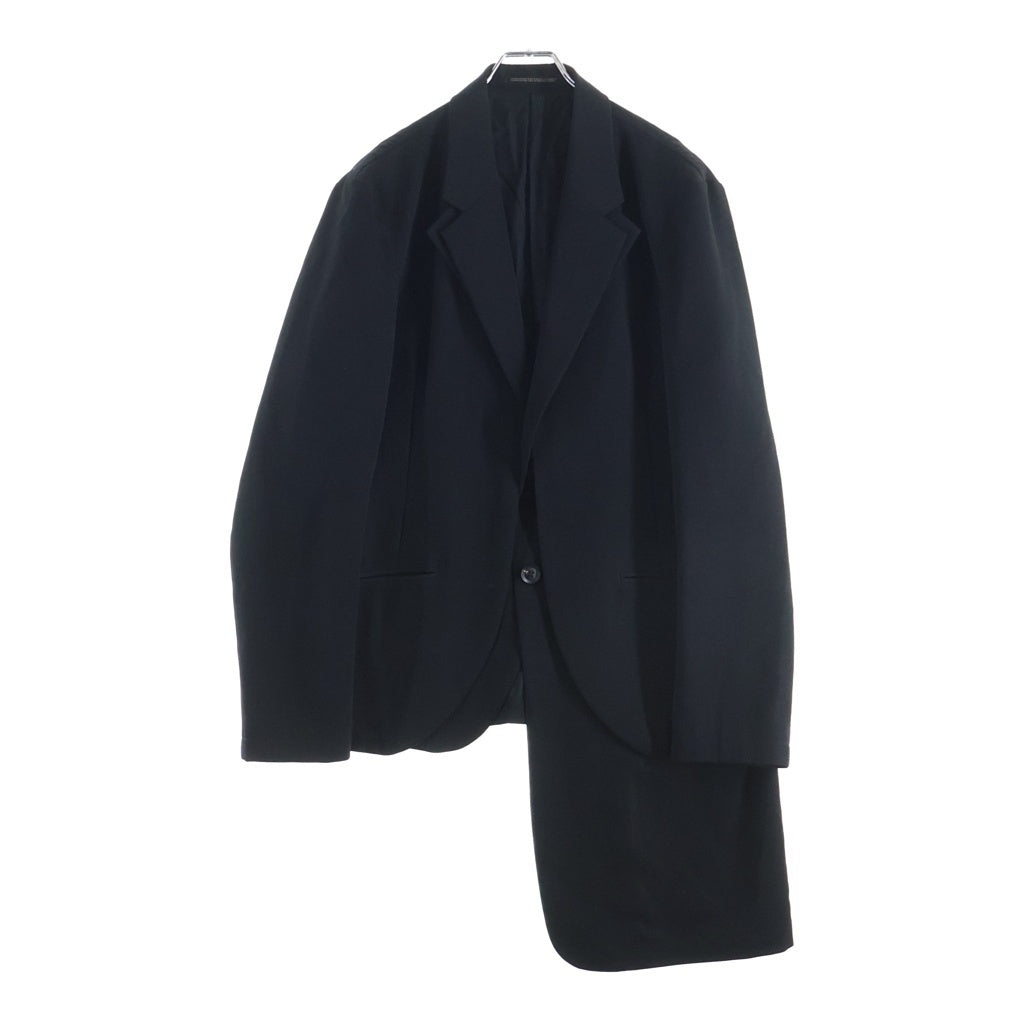 Yohji Yamamoto POUR HOMME(ヨウジヤマモト プールオム) 18SS レイヤードジャケット ブラック HW-J62-100