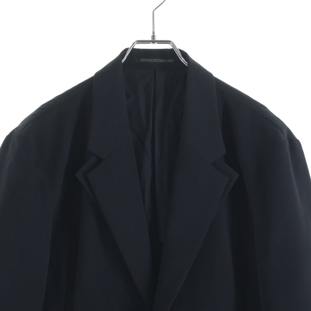 Yohji Yamamoto POUR HOMME(ヨウジヤマモト プールオム) 18SS レイヤードジャケット ブラック HW-J62-100