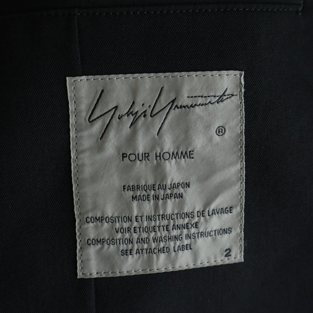Yohji Yamamoto POUR HOMME(ヨウジヤマモト プールオム) 18SS レイヤードジャケット ブラック HW-J62-100