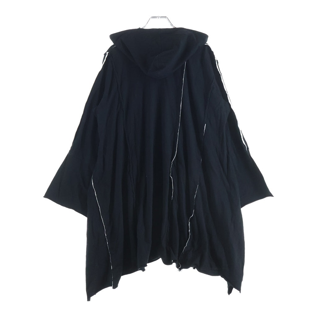 B Yohji Yamamoto(ビー ヨウジヤマモト) 18AW スイッチフードプルオーバーカットソー ブラック NV-T60-074
