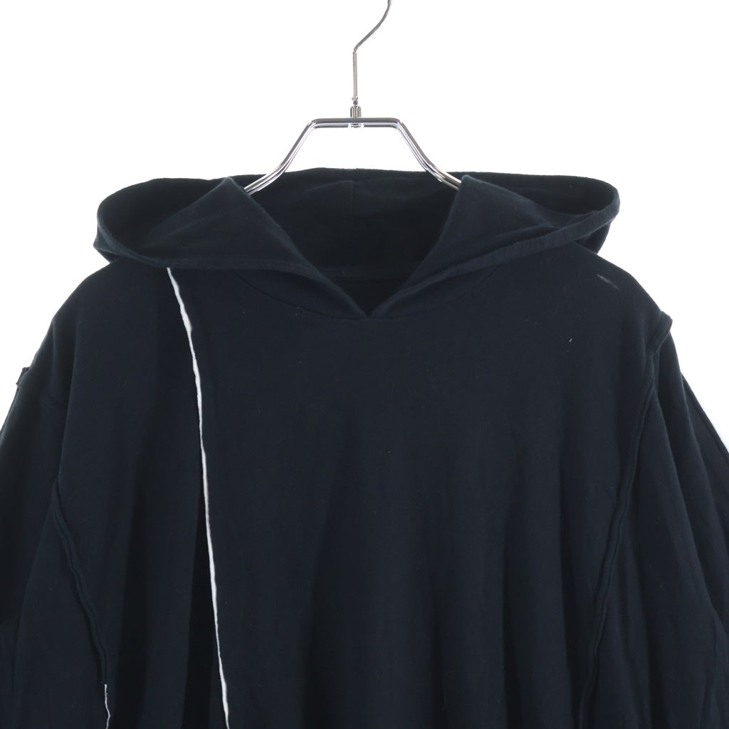 B Yohji Yamamoto(ビー ヨウジヤマモト) 18AW スイッチフードプルオーバーカットソー ブラック NV-T60-074