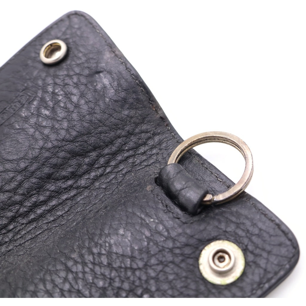 CHROME HEARTS(クロムハーツ) KEY CASE キーケース クロスボールボタン デストロイレザーキーケース ブラック