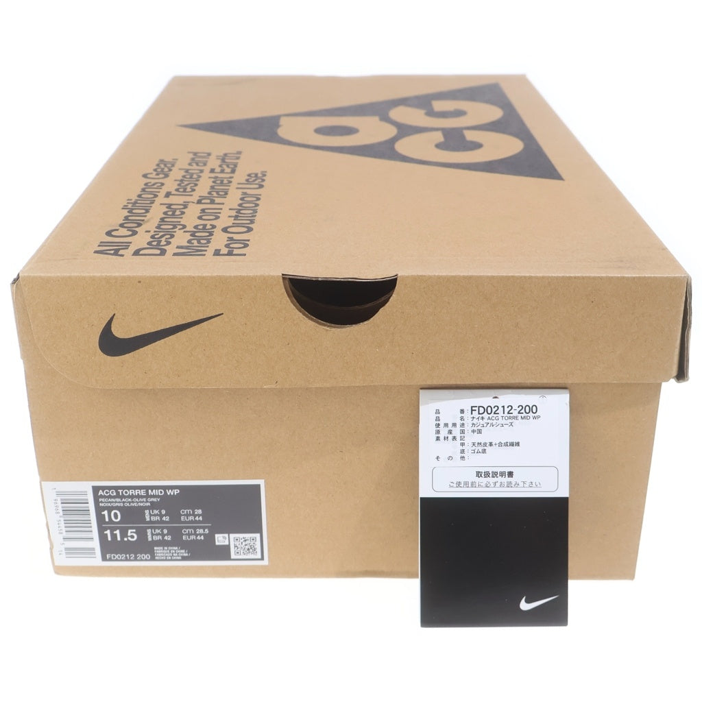 NIKE ACG(ナイキエーシージー) TORRE MID PECAN AND OLIVE GREY トーレ ミッド ピーカン アンド オリーブグレー ハイカットスニーカー ベージュ US10/28cm FD0212-200