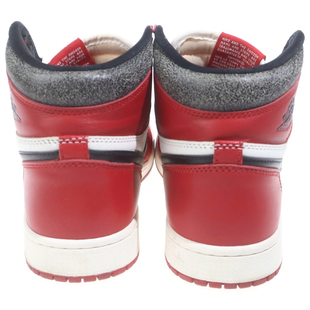 NIKE(ナイキ) AIR JORDAN 1 HIGH OG CHICAGO LOST & FOUND エアジョーダン1 シカゴ ロスト&ファウンド ハイカットスニーカー US8.5/26.5cm レッド DZ5485-612