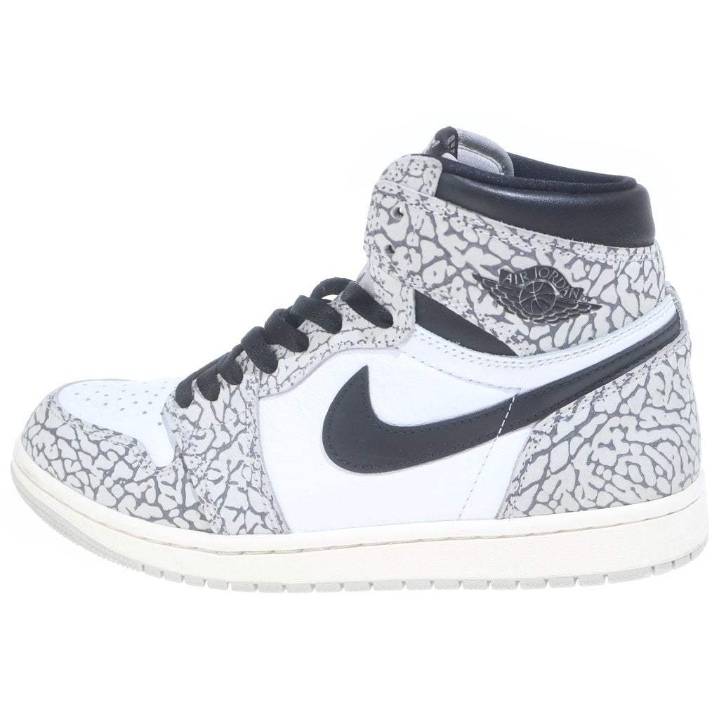 NIKE(ナイキ) AIR JORDAN 1 RETRO HIGH OG WHITE CEMENT ELEPHANT エアジョーダン1 ハイ OG ホワイトセメント サファリ ハイカットスニーカー US10.5/28.5cm DZ5485-052