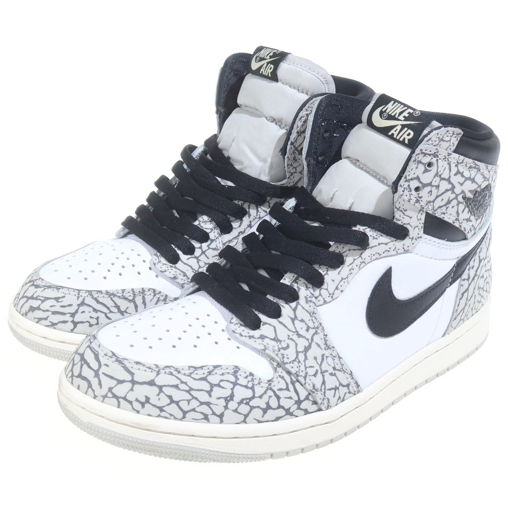 NIKE(ナイキ) AIR JORDAN 1 RETRO HIGH OG WHITE CEMENT ELEPHANT エアジョーダン1 ハイ OG ホワイトセメント サファリ ハイカットスニーカー US10.5/28.5cm DZ5485-052