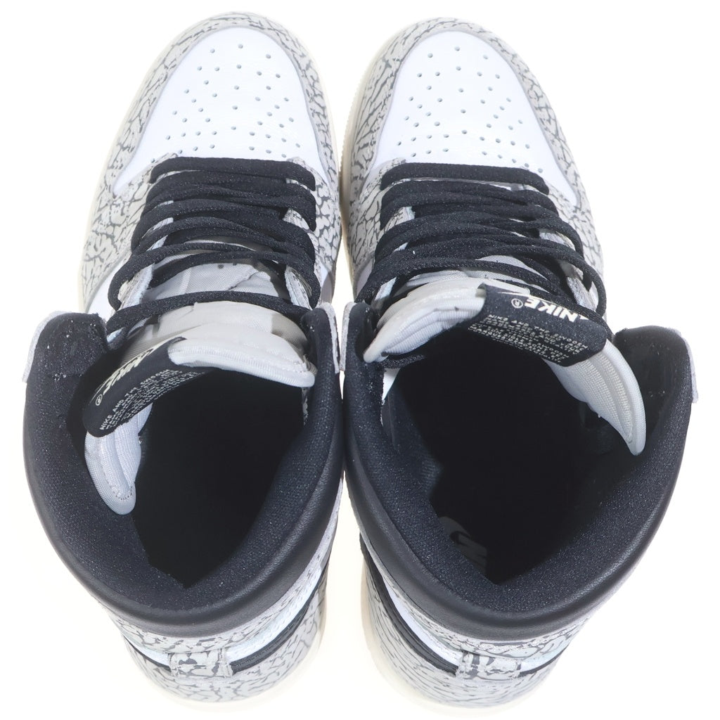 NIKE(ナイキ) AIR JORDAN 1 RETRO HIGH OG WHITE CEMENT ELEPHANT エアジョーダン1 ハイ OG ホワイトセメント サファリ ハイカットスニーカー US10.5/28.5cm DZ5485-052