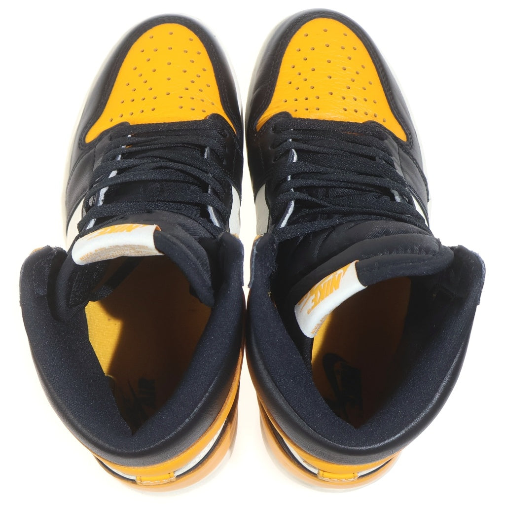 NIKE(ナイキ) AIR JORDAN1 RETRO HIGH OG エアジョーダン1 タクシー ハイカットスニーカー イエロー US8.5/26.5cm 555088-711