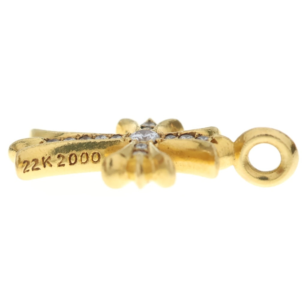 CHROME HEARTS(クロムハーツ) 22K TNY CRSF P/DIA タイニーファットクロス PAVEダイヤ ペンダントトップ ゴールドBCA033