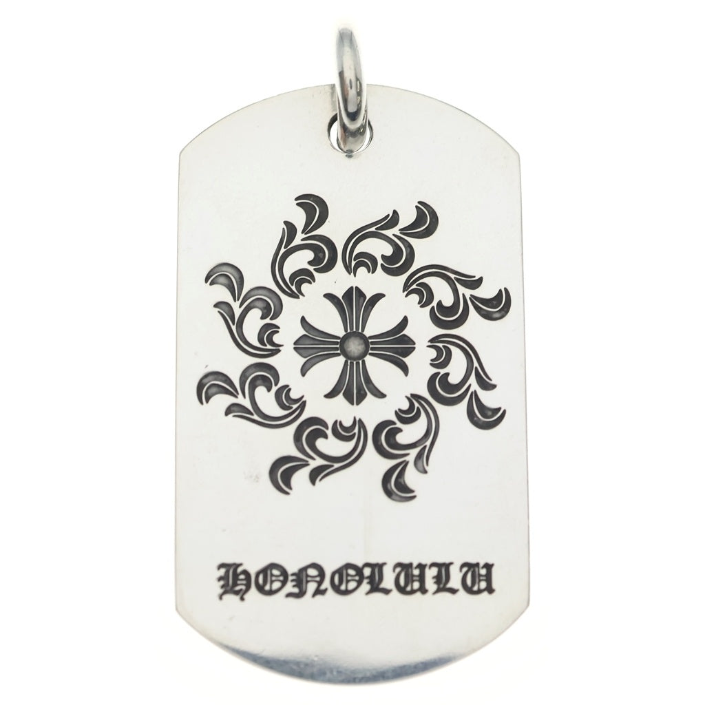 CHROME HEARTS(クロムハーツ) D TAG LRG LTD ホノルル限定 ラージドッグタグ ネックレストップ シルバー