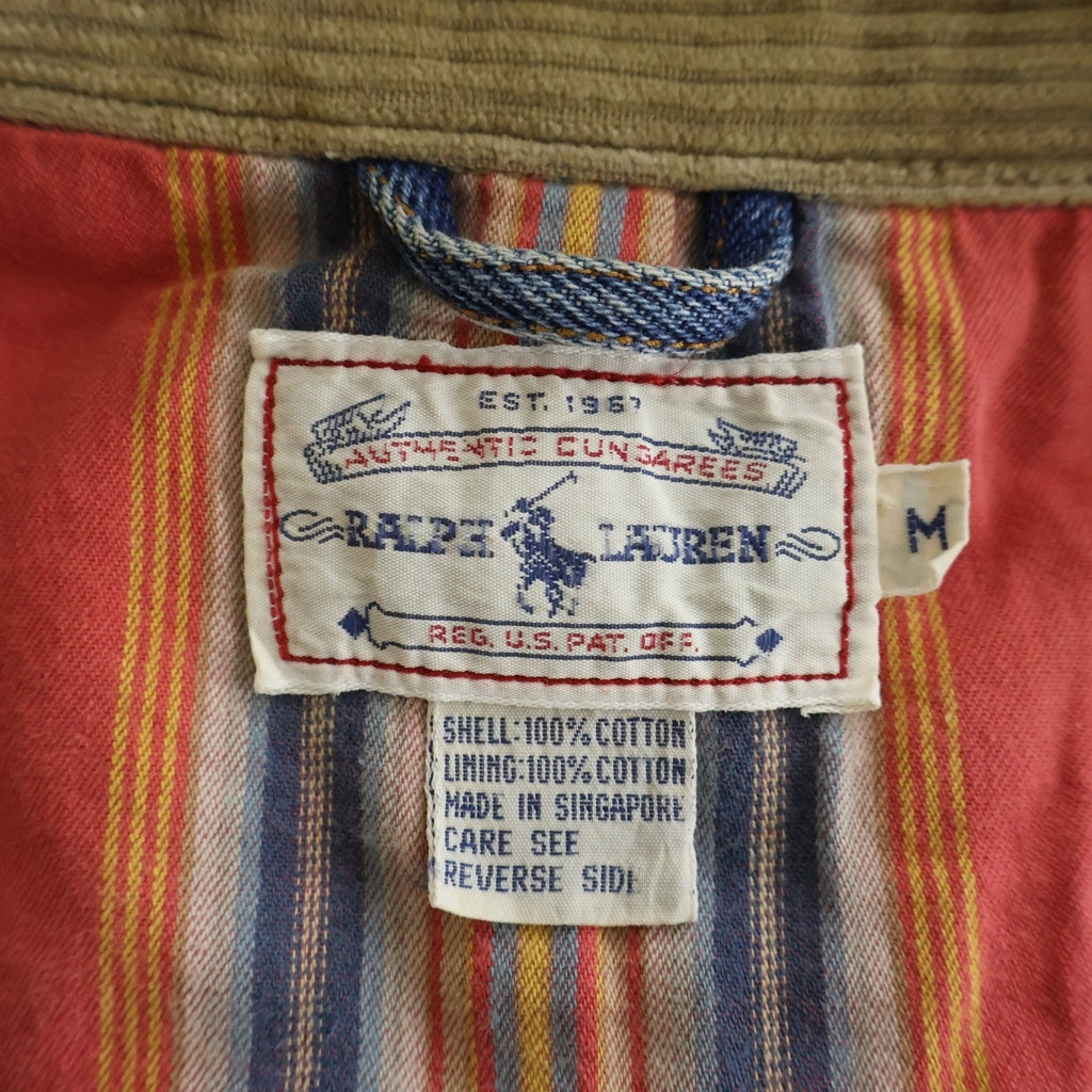 POLO RALPH LAUREN(ポロラルフローレン) 80S 裏地チェック デニムジャケット インディゴ