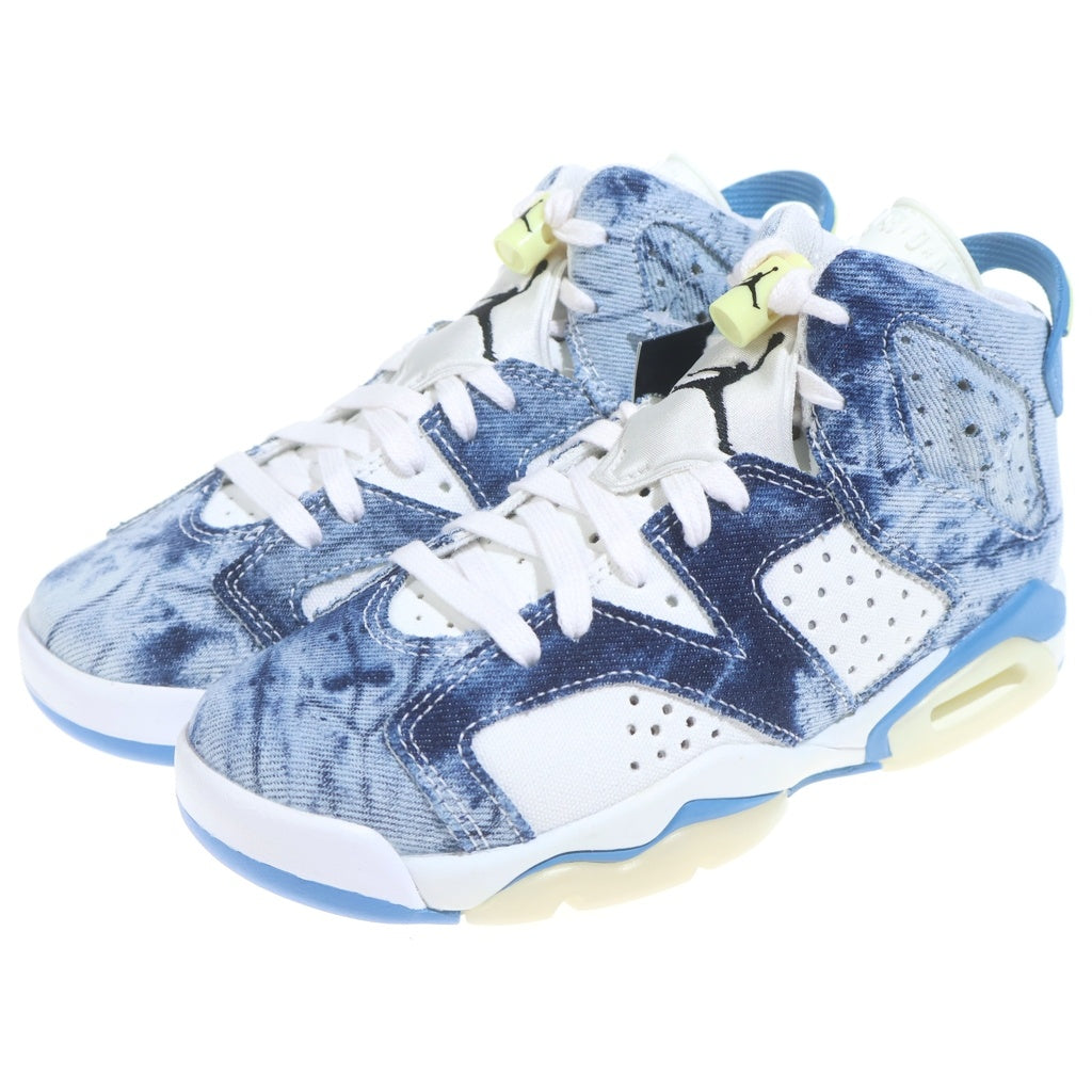 NIKE(ナイキ) AIR JORDAN 6 WASHED DENIM エアジョーダン6 ウォッシュドデニム レディースハイカットスニーカー ブルー US3.5Y/22.5cm DM9045-100