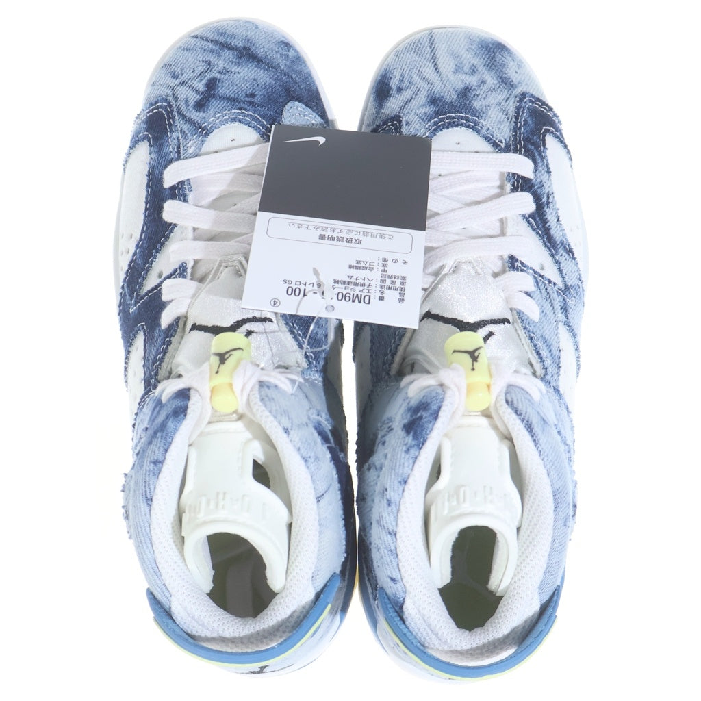 NIKE(ナイキ) AIR JORDAN 6 WASHED DENIM エアジョーダン6 ウォッシュドデニム レディースハイカットスニーカー ブルー US3.5Y/22.5cm DM9045-100