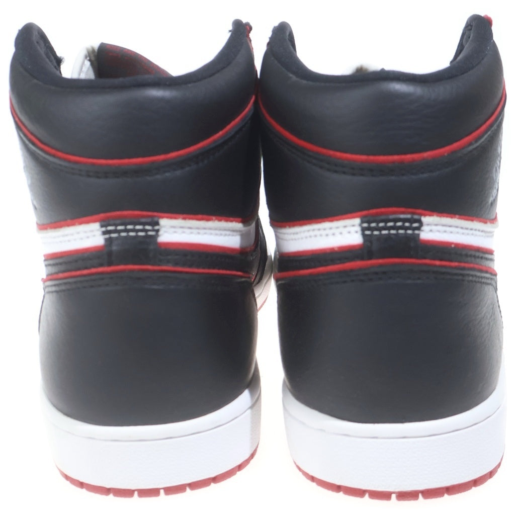 NIKE(ナイキ) AIR JORDAN1 HIGH OG BLOOD LINEエアジョーダン1 ハイカットスニーカー ブラッドライン ブラック/レッド US10.5/28.5cm 555088-062