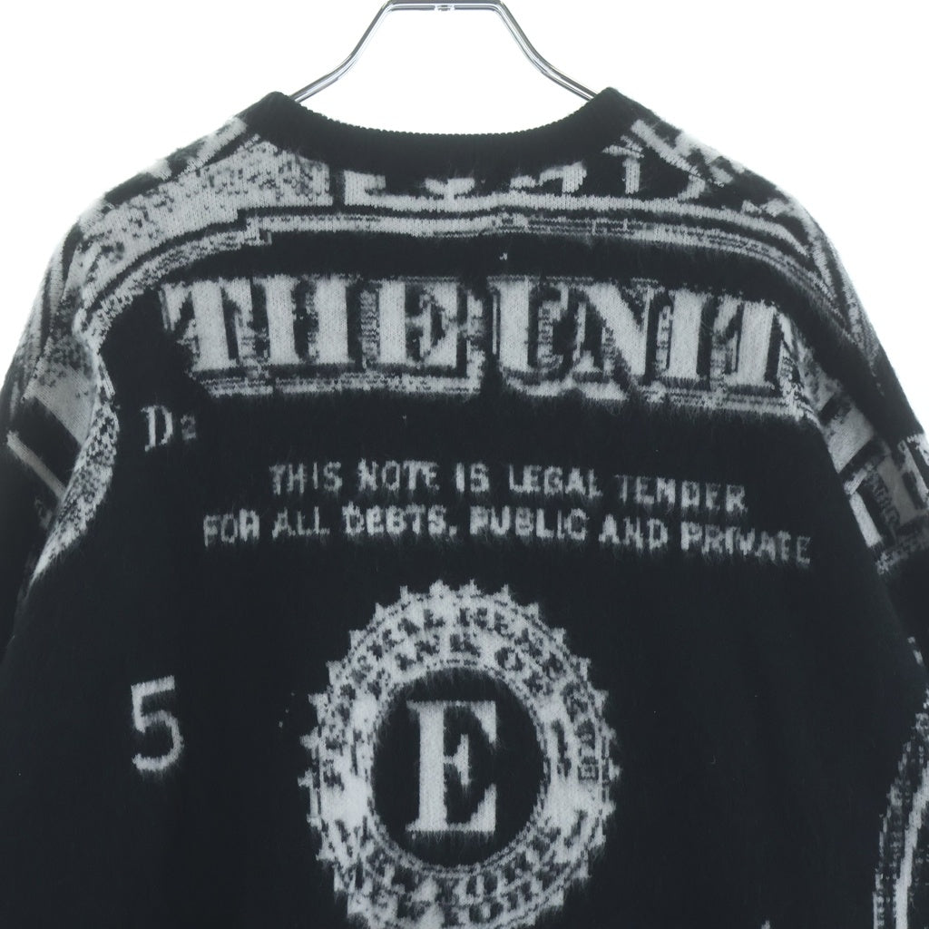 SUPREME(シュプリーム) 25SS Money Sweater マネー スウェットセーター クルーネック 長袖ニット ブラック