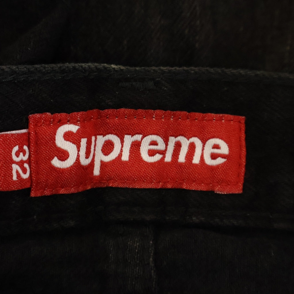 SUPREME(シュプリーム) 26SS Regular Jeans スターロゴ刺繍デニムパンツ ストレートパンツ ブラック