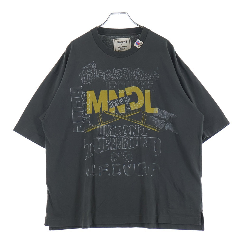 MAISON MIHARAYASUHIRO(メゾンミハラヤスヒロ) ヴィンテージ加工 ダックプリント ディストレスド クルーネック 半袖Tシャツ カットソー グレー C11TS503