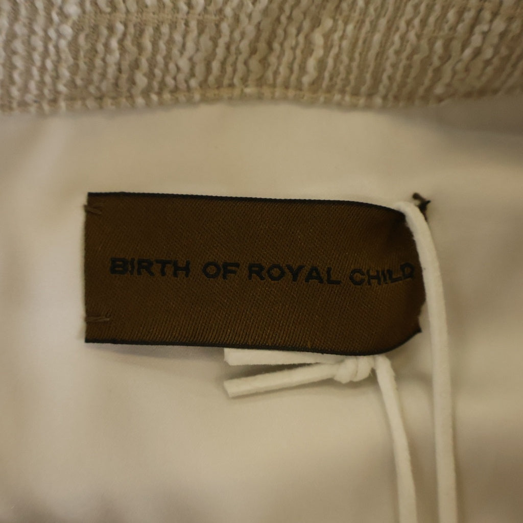 BIRTH OF ROYAL CHILD(バースオブロイヤルチャイルド) 25SS ビジュー装飾 長袖シャツ ベージュ BC25SSLS05