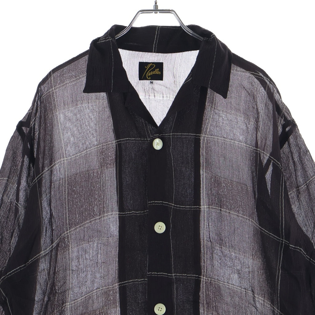 Needles(ニードルス) CABANA SHIRT カバナ 半袖シャツ ブラウン SX292