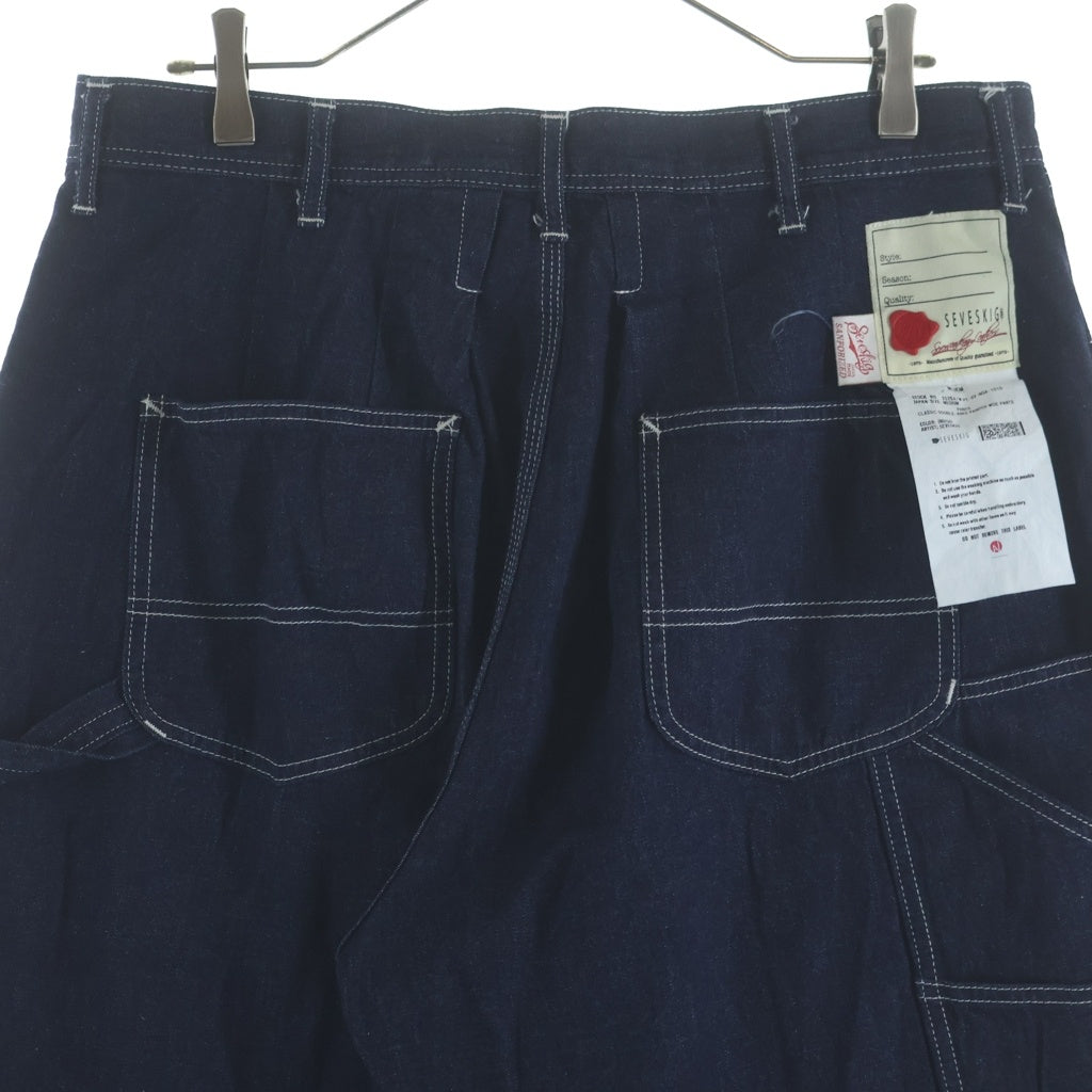 SEVESKIG(セヴシグ) 25AW CLASSIC DOUBLE KNEE PAINTER WIDE PANTS クラシック ペインター ニー ワイド パンツ インディゴ PT-SV-NGA-1010