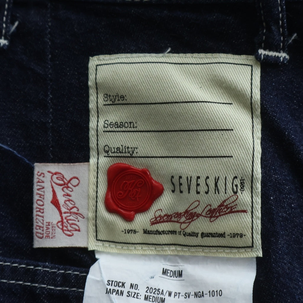 SEVESKIG(セヴシグ) 25AW CLASSIC DOUBLE KNEE PAINTER WIDE PANTS クラシック ペインター ニー ワイド パンツ インディゴ PT-SV-NGA-1010