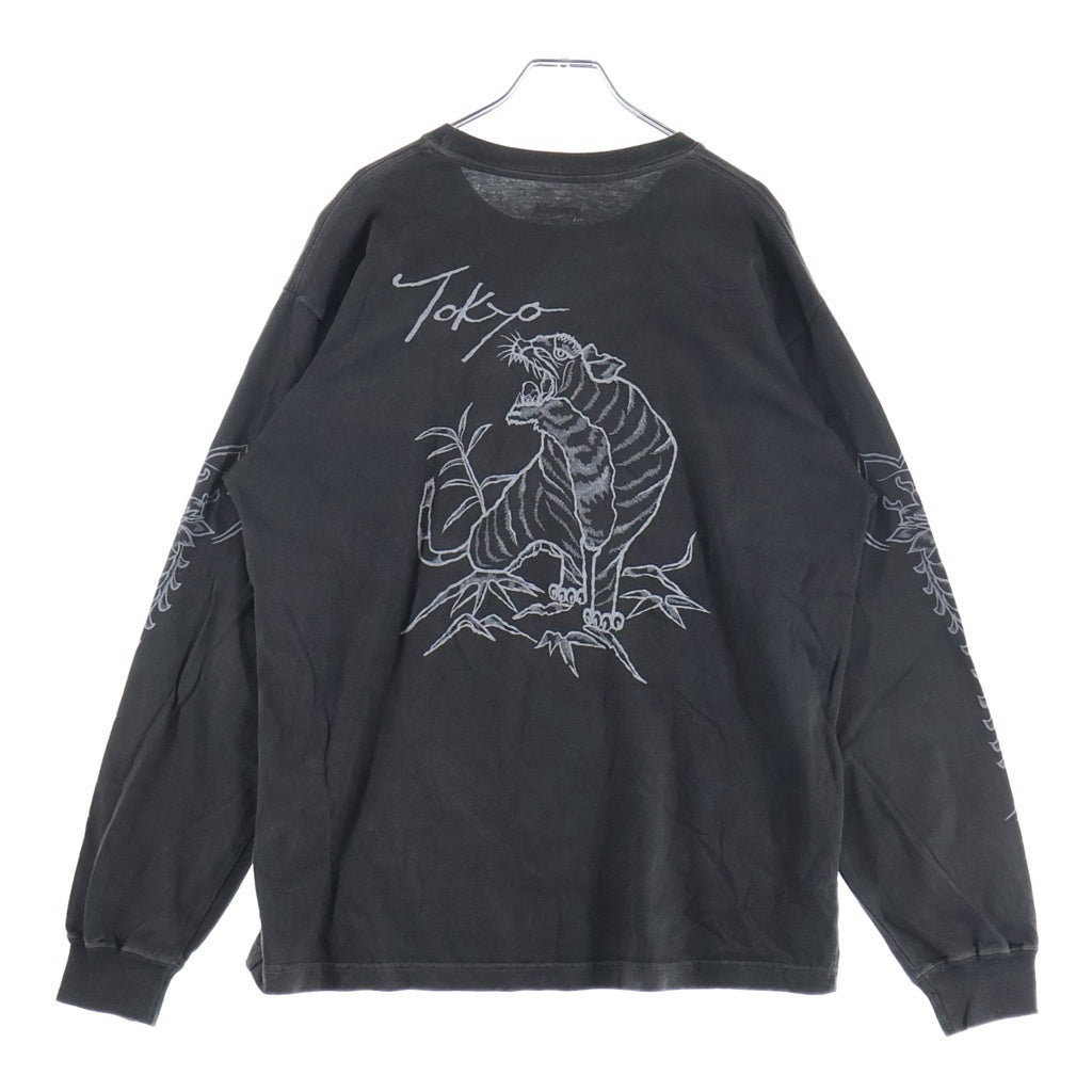 NEIGHBORHOOD(ネイバーフッド) グラフィックプリント クルーネック 長袖Tシャツ カットソー ブラウン 252PCNH-LT14