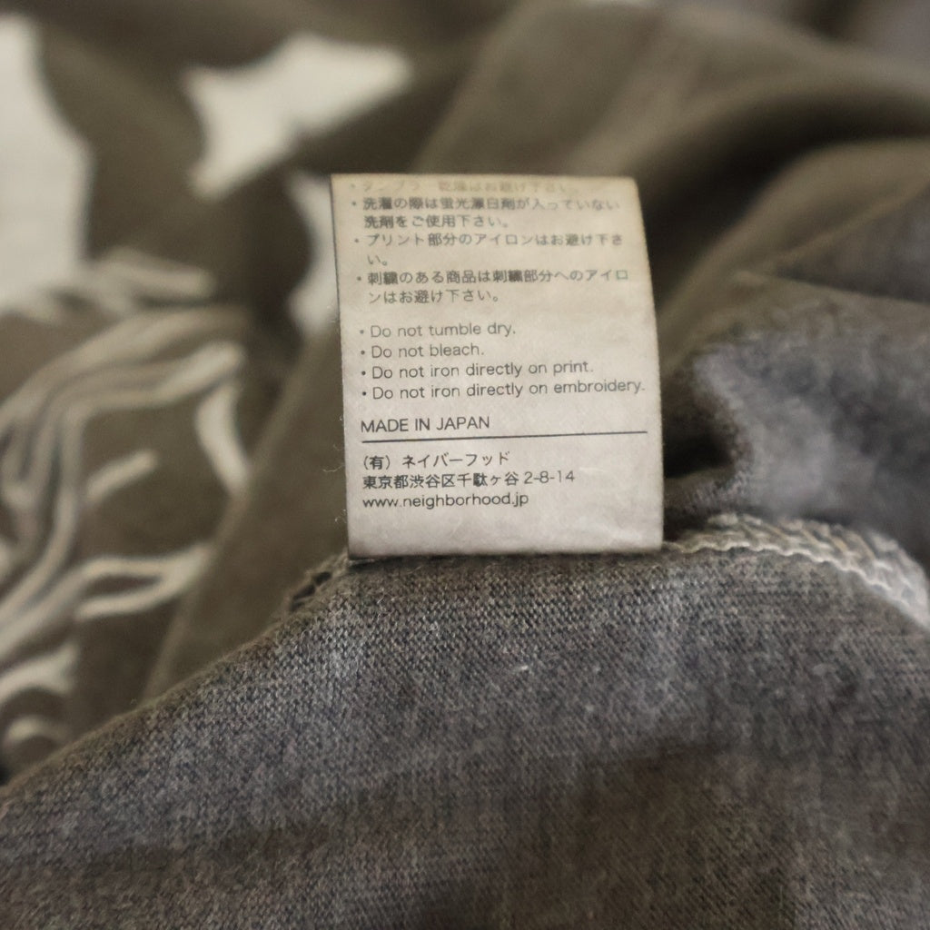 NEIGHBORHOOD(ネイバーフッド) グラフィックプリント クルーネック 長袖Tシャツ カットソー ブラウン 252PCNH-LT14