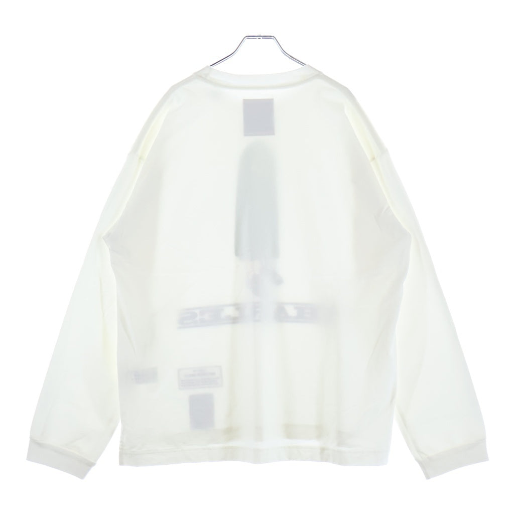 MAISON MIHARAYASUHIRO(メゾンミハラヤスヒロ) 24SS CHARLES PRINTED L/S TEE チャールズ プリント クルーネック 長袖Tシャツ カットソー ホワイト A12LT682