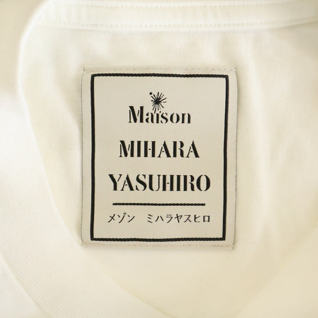 MAISON MIHARAYASUHIRO(メゾンミハラヤスヒロ) 24SS CHARLES PRINTED L/S TEE チャールズ プリント クルーネック 長袖Tシャツ カットソー ホワイト A12LT682