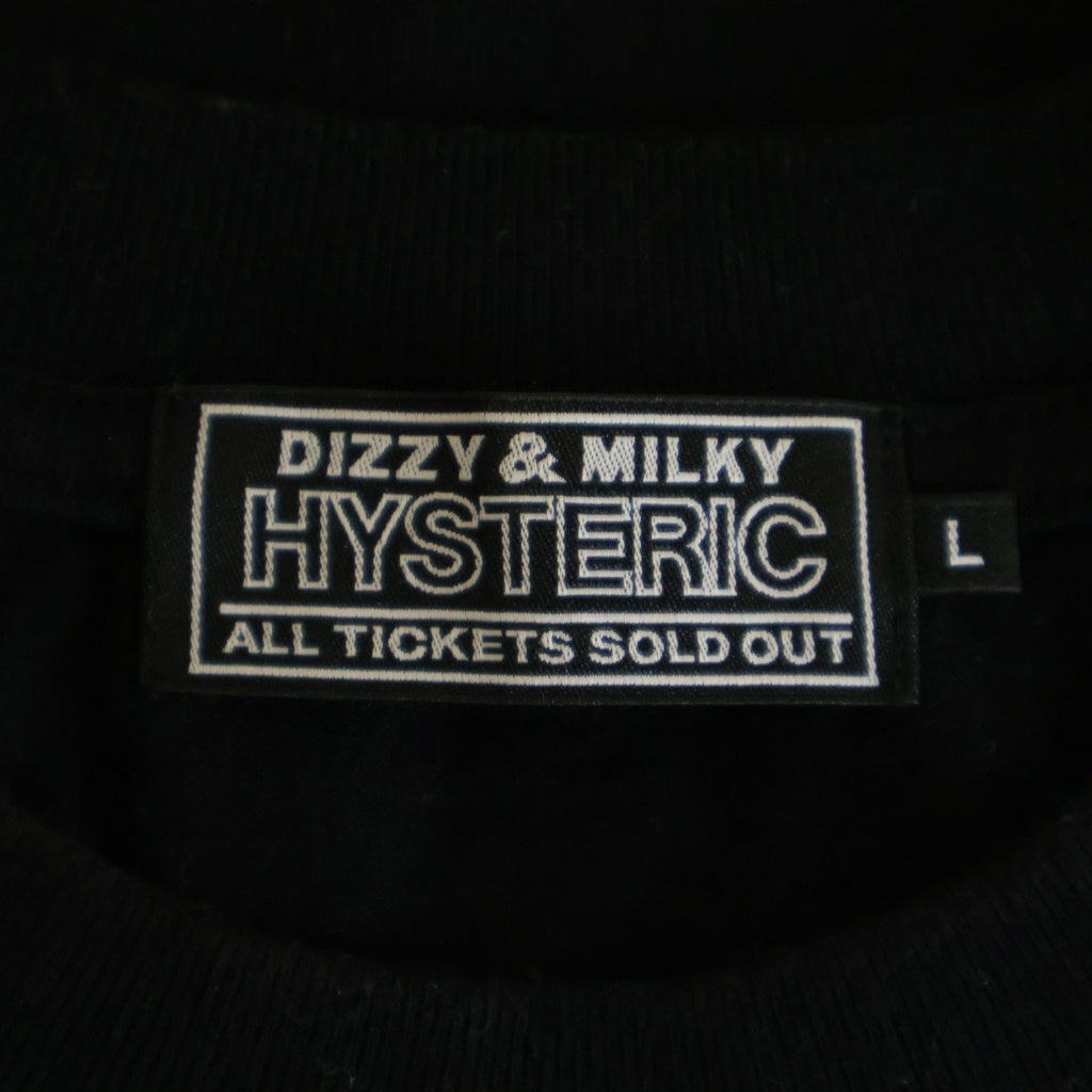 HYSTERIC GLAMOUR(ヒステリックグラマー) グラフィックプリント クルーネック 長袖Tシャツ カットソー ネイビー 02243CL04