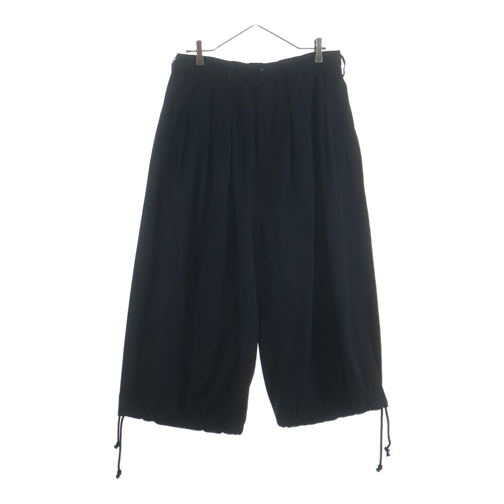 Ground Y(グラウンドワイ) WOOL GABARDINE BALLOON PANTS ウール ギャバジン バルーン パンツ ブラック GO-P03-100