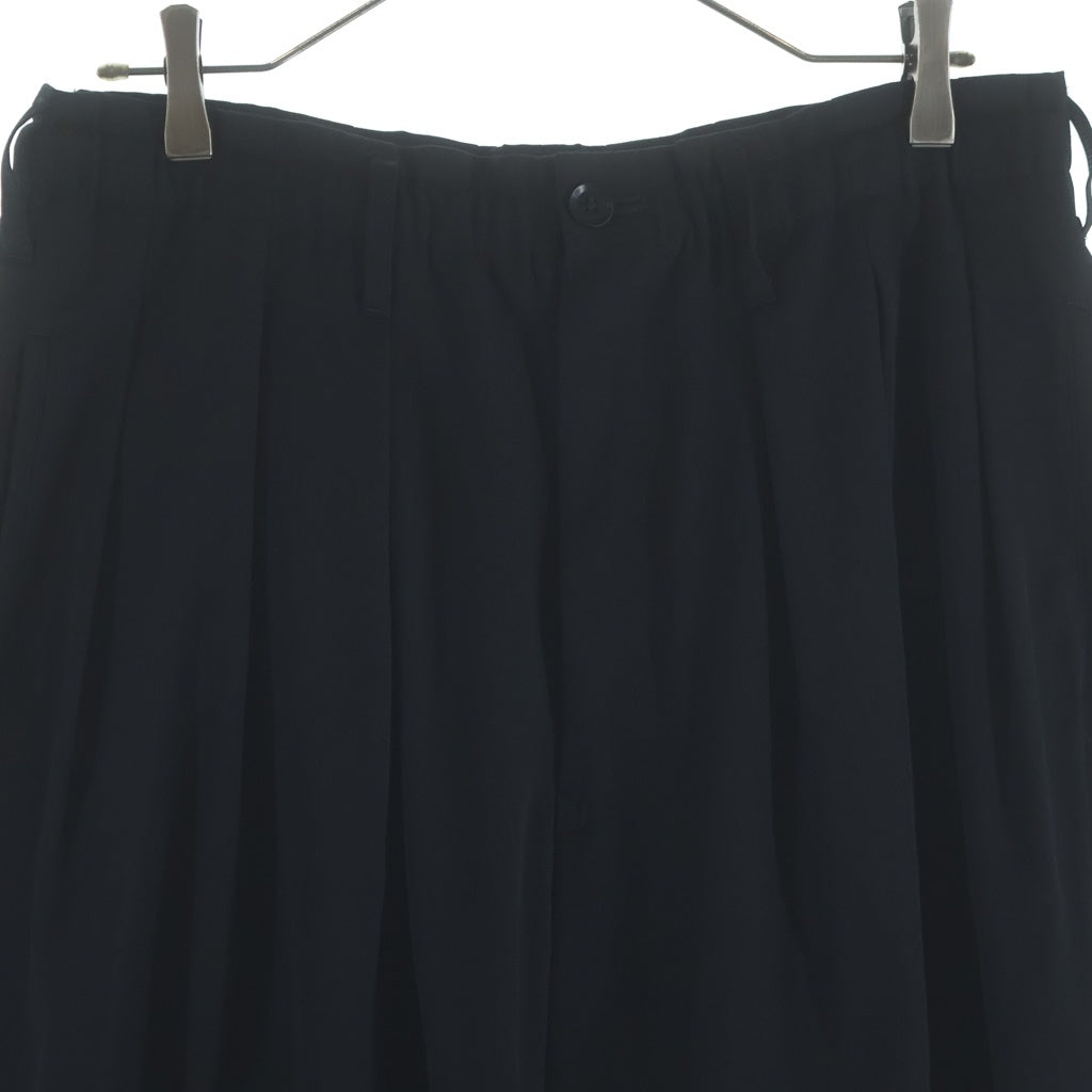 Ground Y(グラウンドワイ) WOOL GABARDINE BALLOON PANTS ウール ギャバジン バルーン パンツ ブラック GO-P03-100