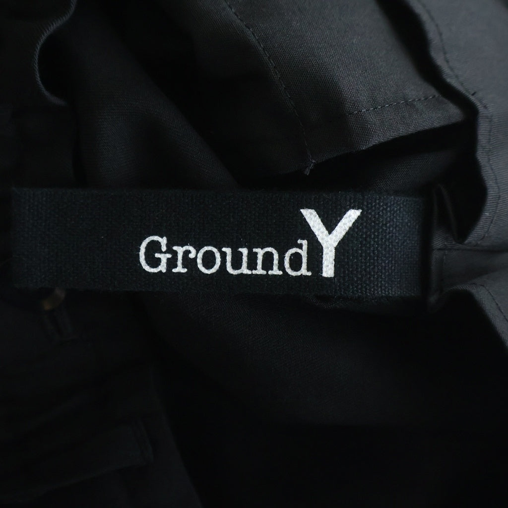 Ground Y(グラウンドワイ) WOOL GABARDINE BALLOON PANTS ウール ギャバジン バルーン パンツ ブラック GO-P03-100