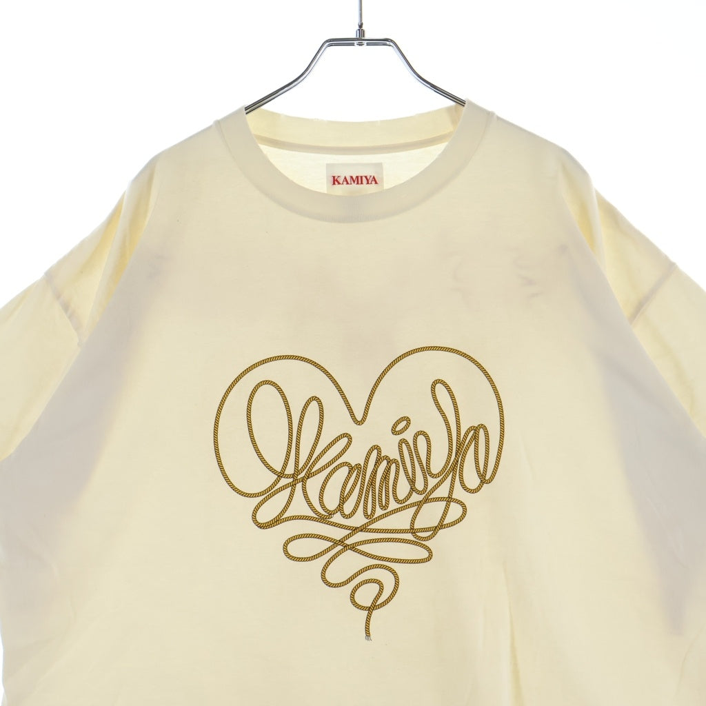KAMIYA(カミヤ) 24SS ロープ グラフィック プリント クルーネック 半袖Tシャツ カットソー G13TS070