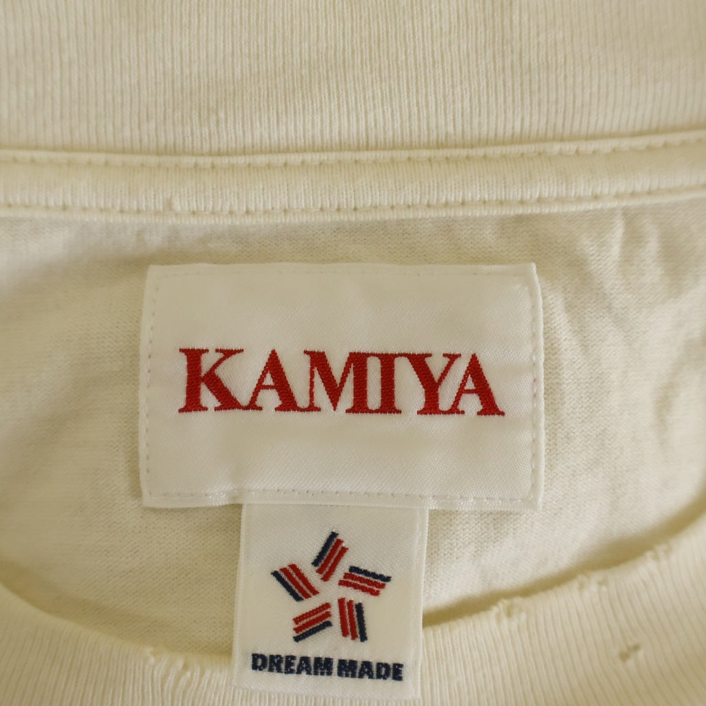 KAMIYA(カミヤ) 24SS ロープ グラフィック プリント クルーネック 半袖Tシャツ カットソー G13TS070