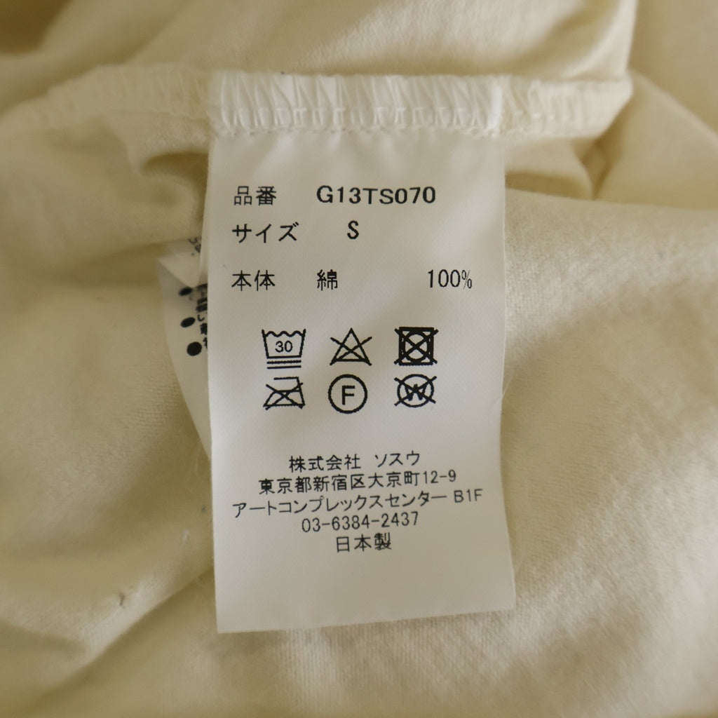KAMIYA(カミヤ) 24SS ロープ グラフィック プリント クルーネック 半袖Tシャツ カットソー G13TS070