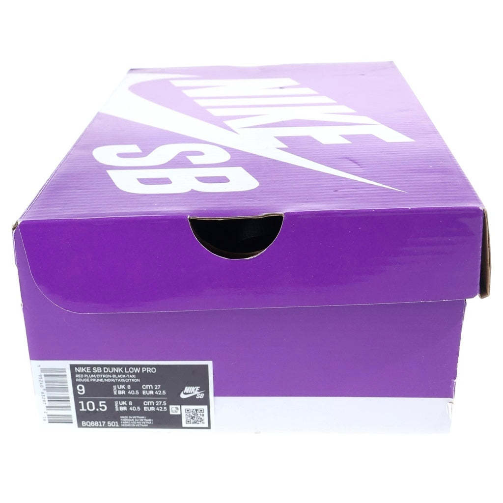 NIKE SB(ナイキエスビー) DUNK LOW PRO RED PLUM ダンク レッドプラム ローカットスニーカー パープル/ブラック US9/27cm BQ6817-501