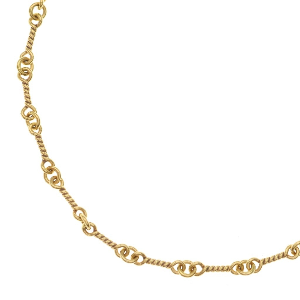 CHROME HEARTS(クロムハーツ) 22K NECKCHAIN T20 ツイストチェーンネックレス 20inch ゴールド BCA015