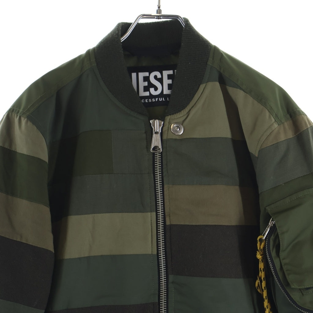 DIESEL(ディーゼル) 21SS J-UPPER-0ECAM ジップアップ ボンバージャケット カーキ A01628