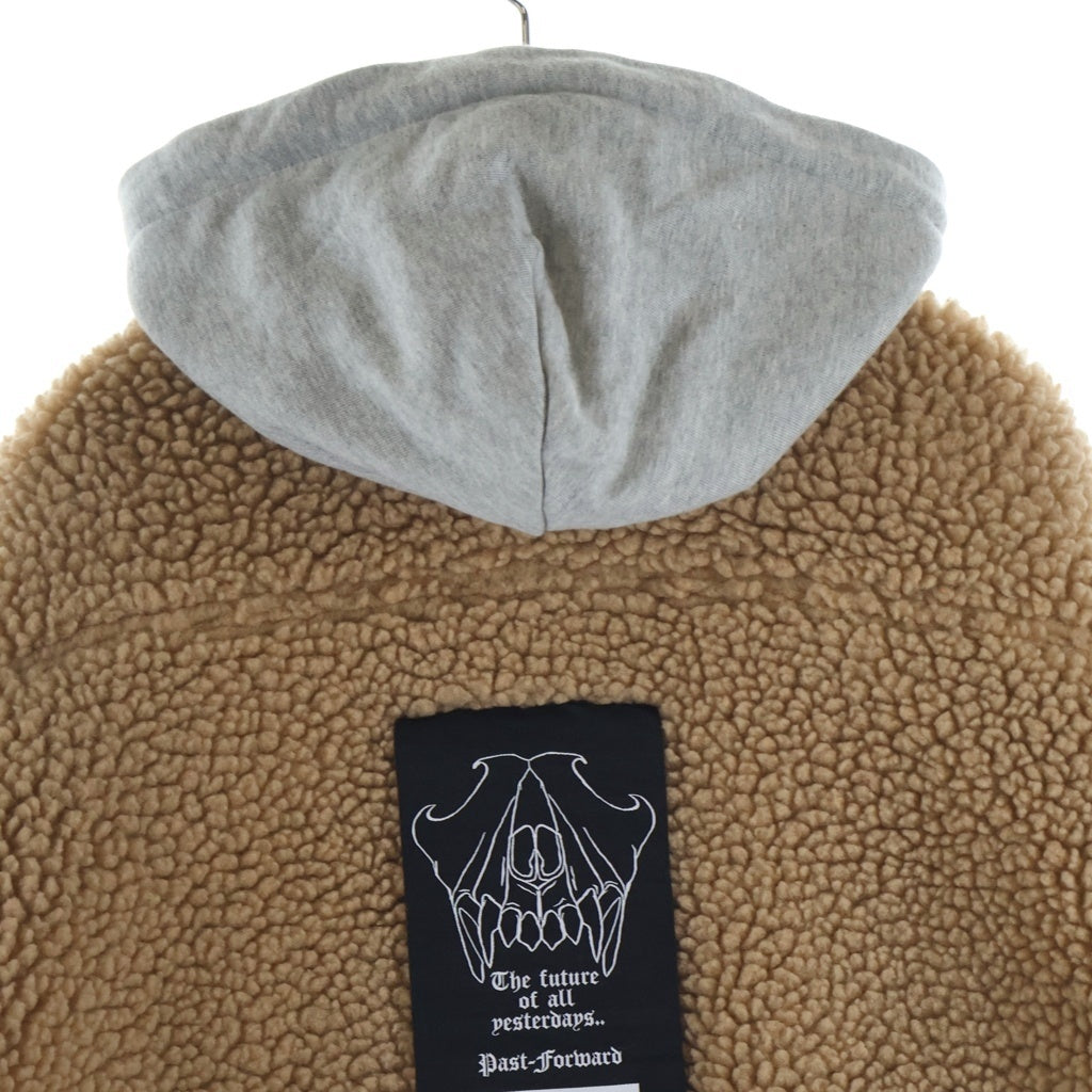 DIESEL(ディーゼル) W-GARY-0KAYY 刺繍ロゴ フード付き フリースジャケット ベージュ A00558