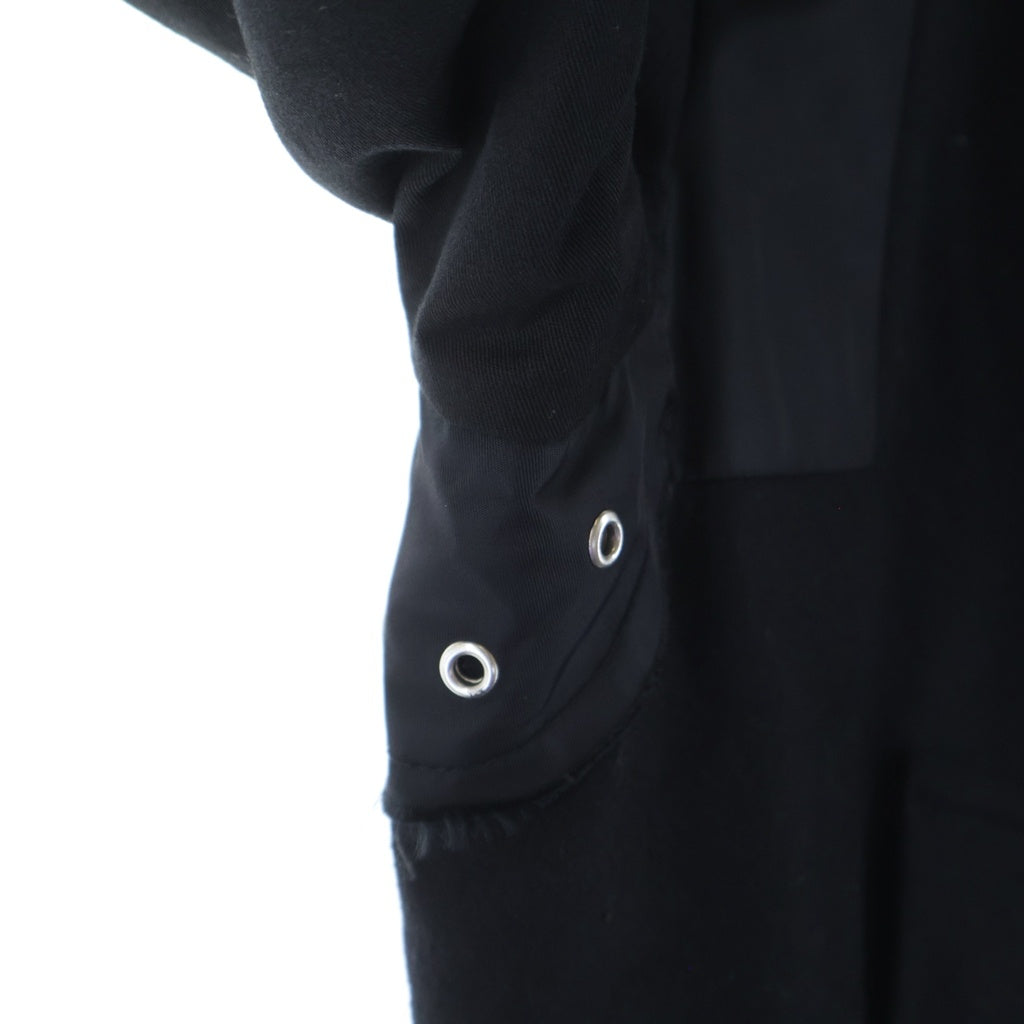 DIESEL ディーゼル W-GARBO ナイロン切り替え ウール ジャケット ボンバージャケット ブラック DIESEL(ディーゼル) W-GARBO ナイロン切り替え ウール ジャケット
