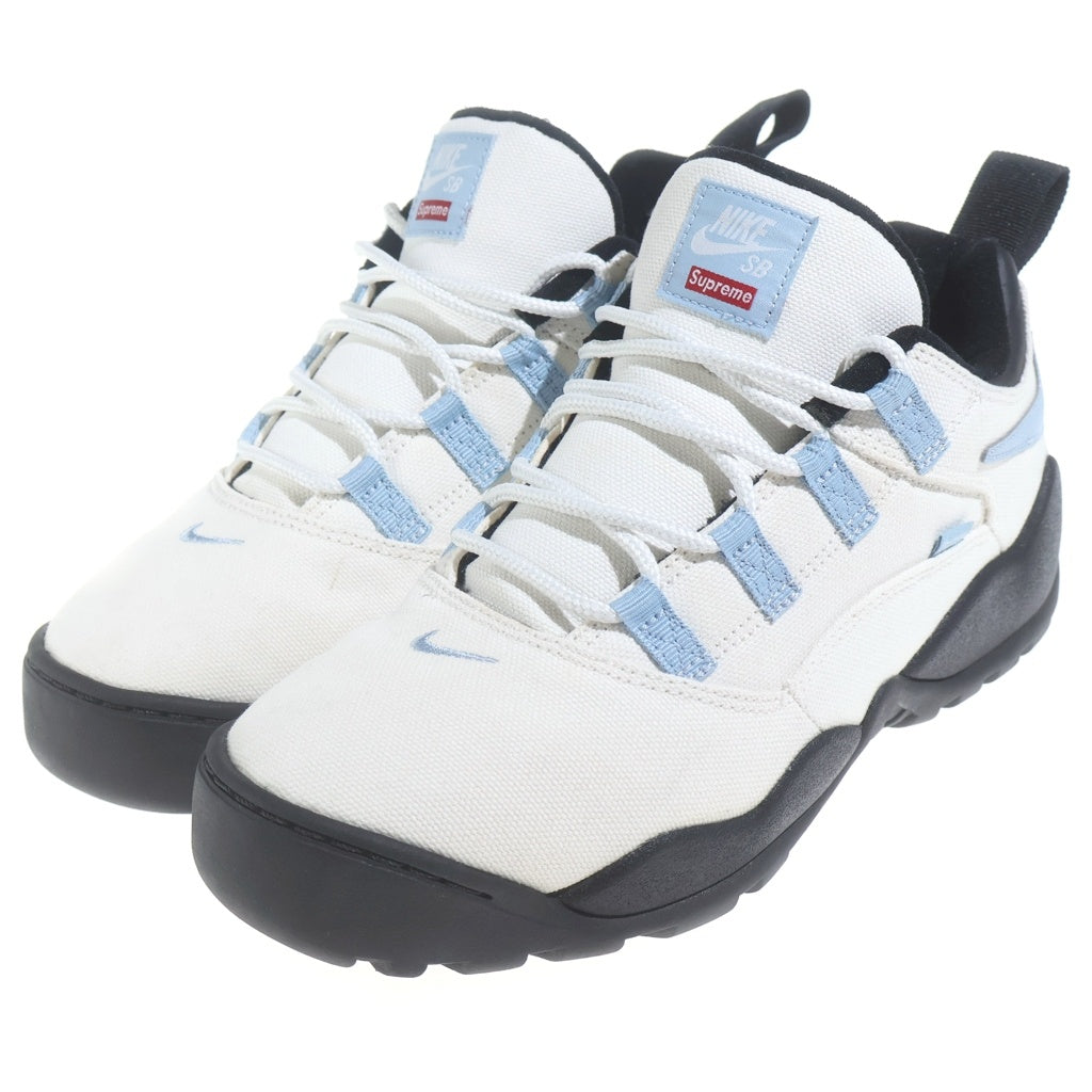 NIKE(ナイキ) ×SUPREME NIKE SB LOW シュプリーム ナイキSB キャンバスローカットスニーカー ホワイト /ブラック US10/28cm FQ3000-100
