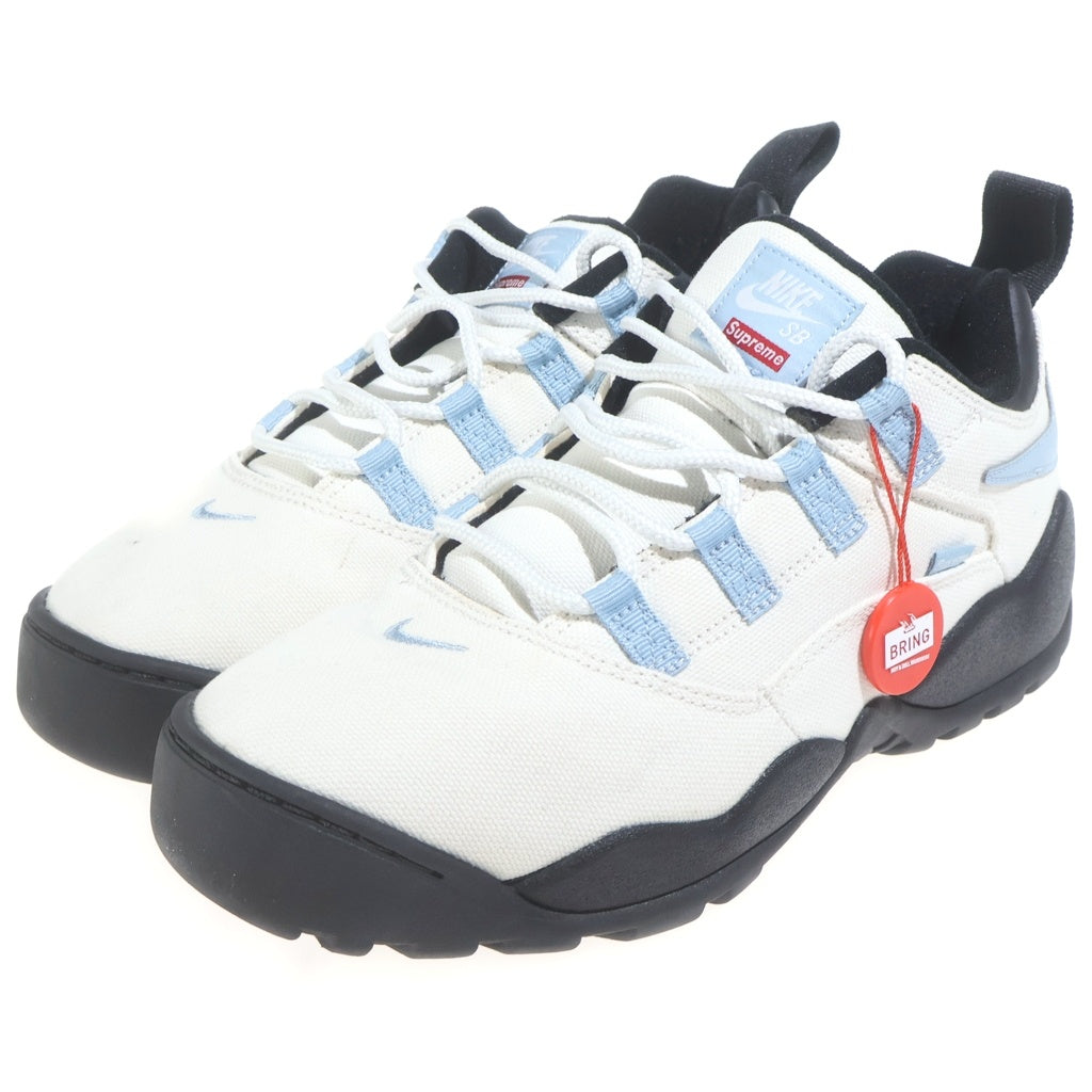 NIKE(ナイキ) ×SUPREME NIKE SB LOW シュプリーム ナイキSB キャンバスローカットスニーカー ホワイト /ブラック US10/28cm FQ3000-100