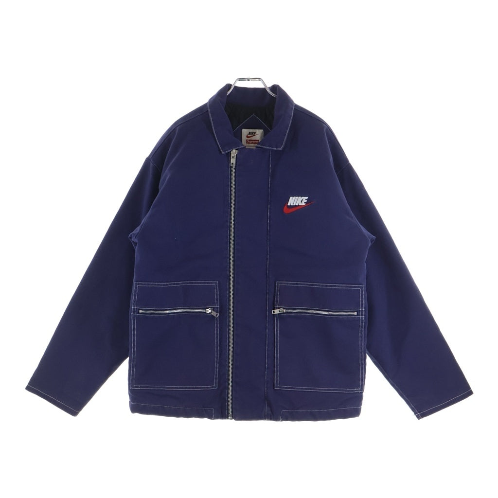 SUPREME(シュプリーム) ×Nike Double Zip Quilted Work Jacket ダブルジップ ワークジャケット ネイビー AR5566-410