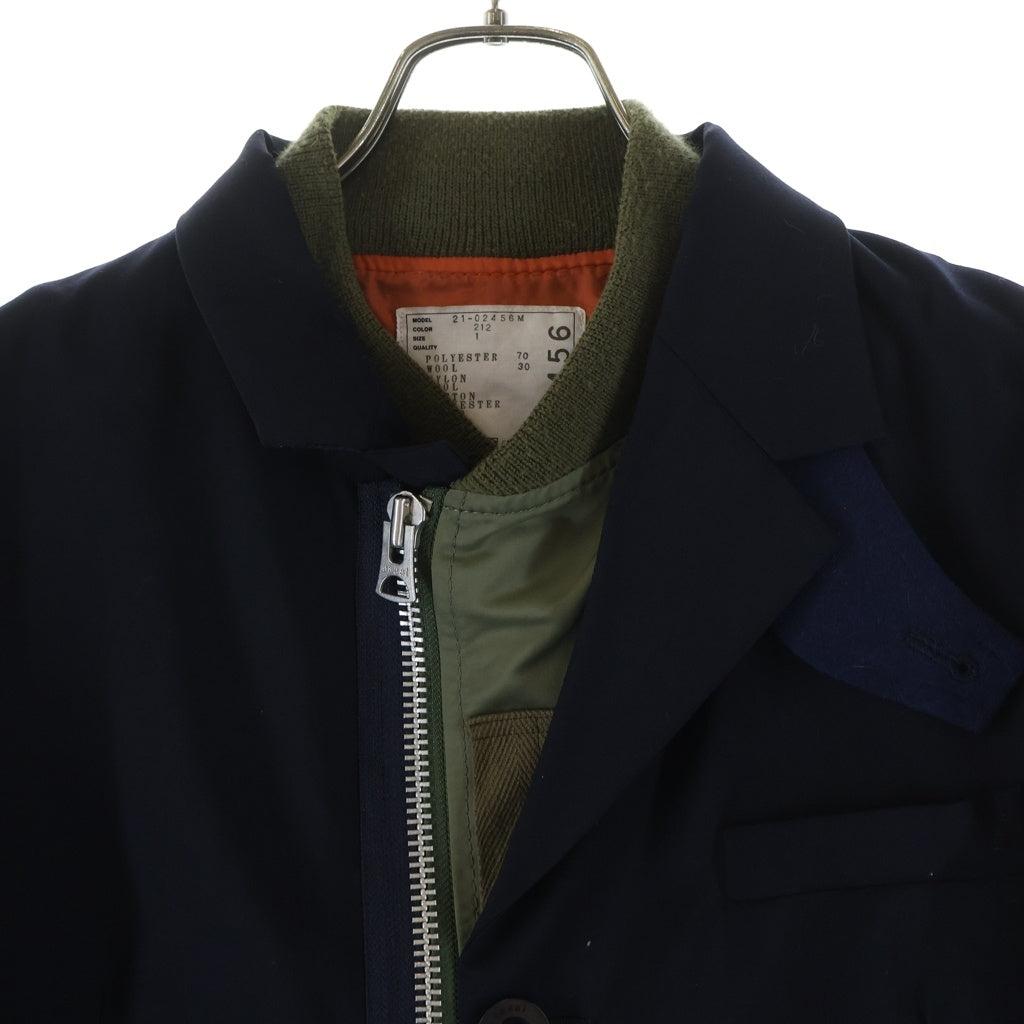 Sacai(サカイ) 21SS SUITING MA-1 ドッキング スーチング ブレザー