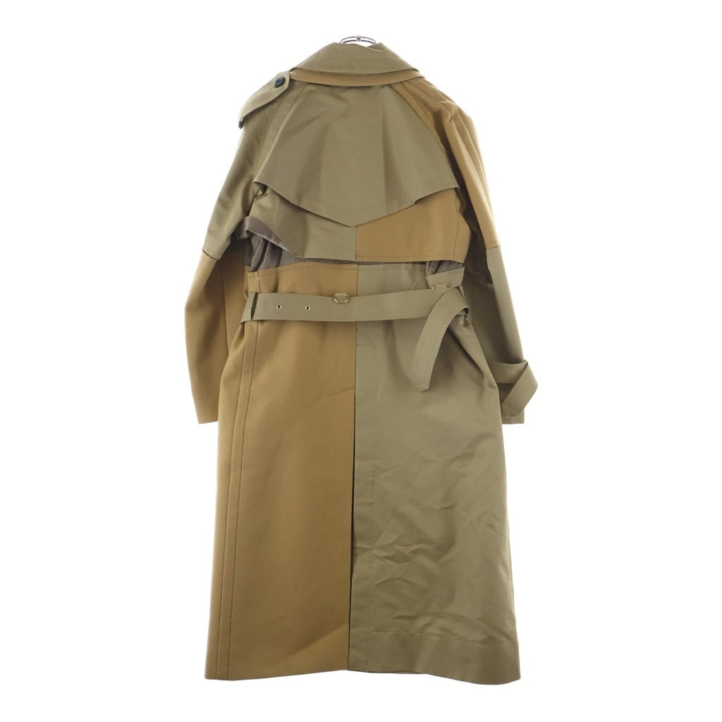 Sacai(サカイ) 20AW トレンチ ドッキング ロングコート ベージュ 20-05125